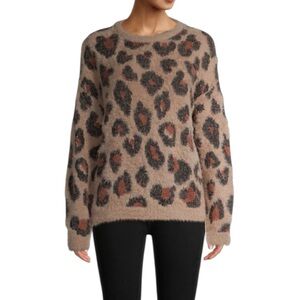 Time and Tru NWOT Leopard Print Sweater - Brown and Black animal print. Size XL